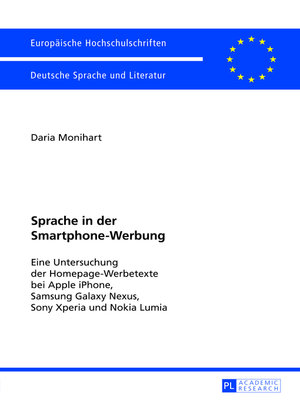 cover image of Sprache in der Smartphone-Werbung